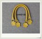 Leather Bag Handles Yellow Findings 16.5 inch