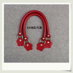Leather Bag Handles Wholesale Red 16.5 inch