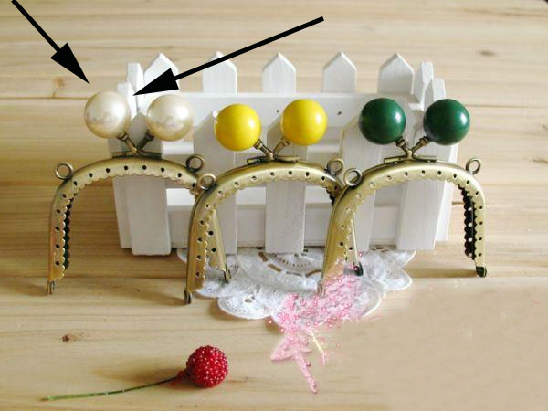 7.5cm purse frames wholesale australia White Pearl Beads 1PCS