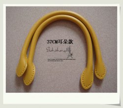 Leather Purse Handles Yellow 14.5 inch