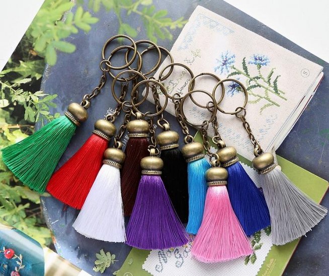 Tassel Keychain Handbag Keyrings Charms Purse Charms - Click Image to Close