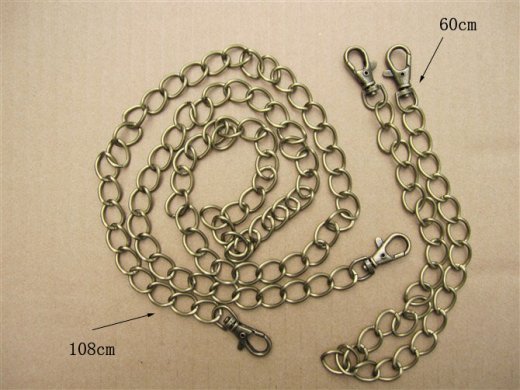 Antique Bronze Curb Purse Chain bag handles