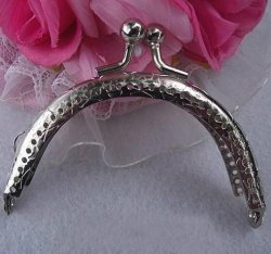 8.5CM Metal Kiss Clasp Coin Purse Frame Clutch Nickel