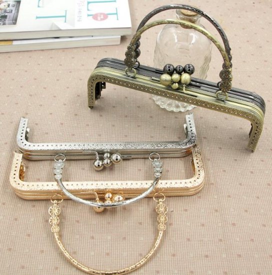Twin Handbag Frame With Handle 20CM - Click Image to Close