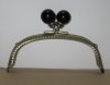 12.5CM Antique Brass Purse Frames With Dark Black Beads