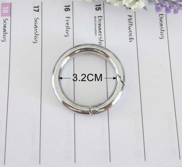 Metal round o-rings gate rings for purses - Click Image to Close