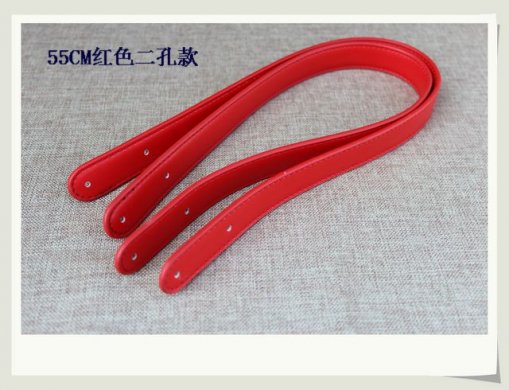 Leather Handbag Red Straps Wholesale 21.6 inch