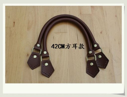 Leather Brown Purse Handles And Hardware 16.5 inch : Patchwork Techniques
