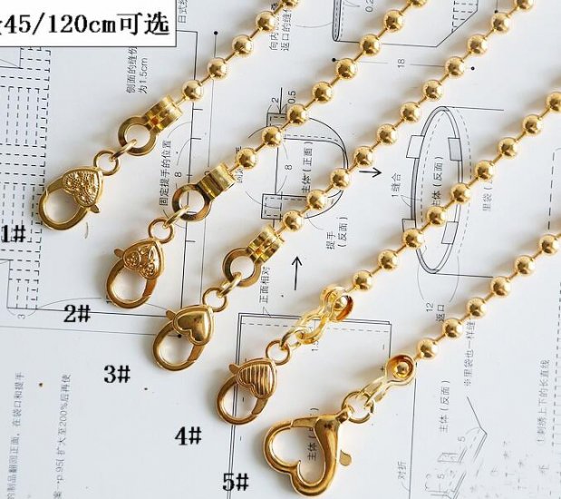 Ball Hand Chain Bead Shoulder Chain Golden - Click Image to Close