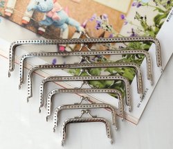 sew in purse clasps rectangular silver clasps