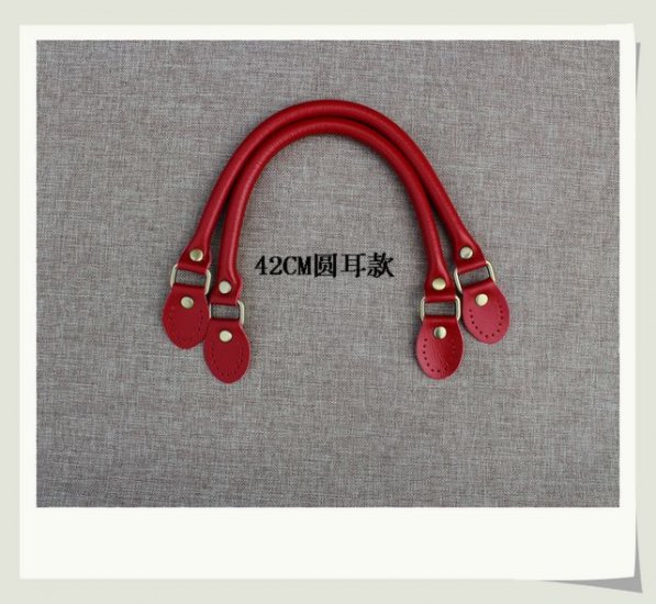 Leather Red Bag Handles Sale 16.5 inch - Click Image to Close