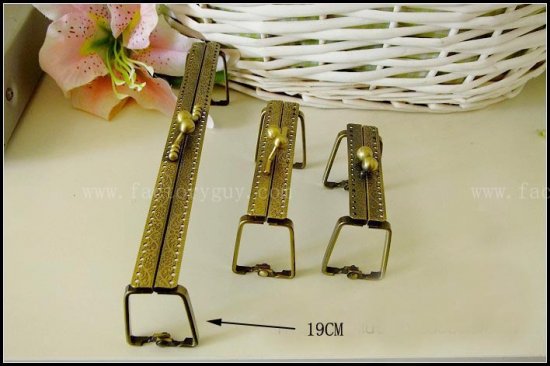 19CM Vintage metal clutch purse frames