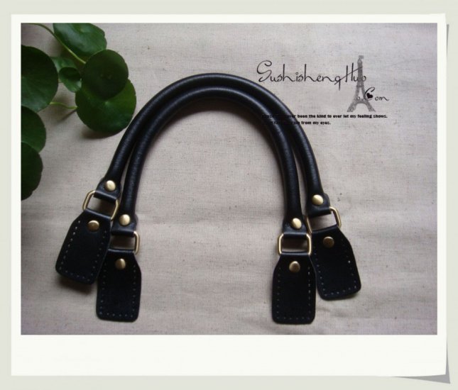 Leather Purse Bag Handles 450MM Black 5Pairs - Click Image to Close