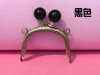 7.5CM purse frames with sewing holes Black Beads