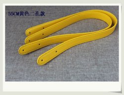 Leather Purse Straps Or Handles Yellow 21.6 inch