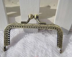 8.5cm metal purse clasps with sew holes for making purses