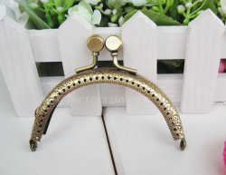 8.5cm 1pcs Antique bronze sew clasp purse frame