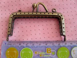 1PCS Bronze Metal Clutch Purse Frame 8.5CM