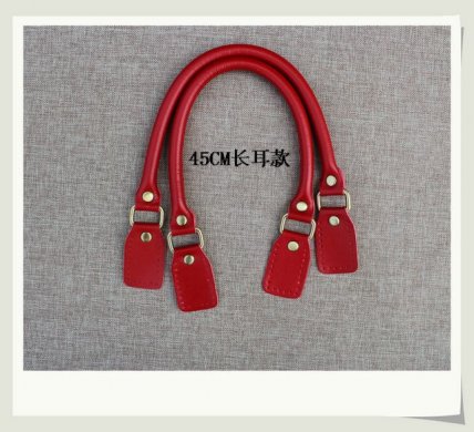 Leather Red Bag Handles Findings 17.7 inch