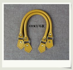 Leather Bag Handles Yellow Sale 16.5 inch
