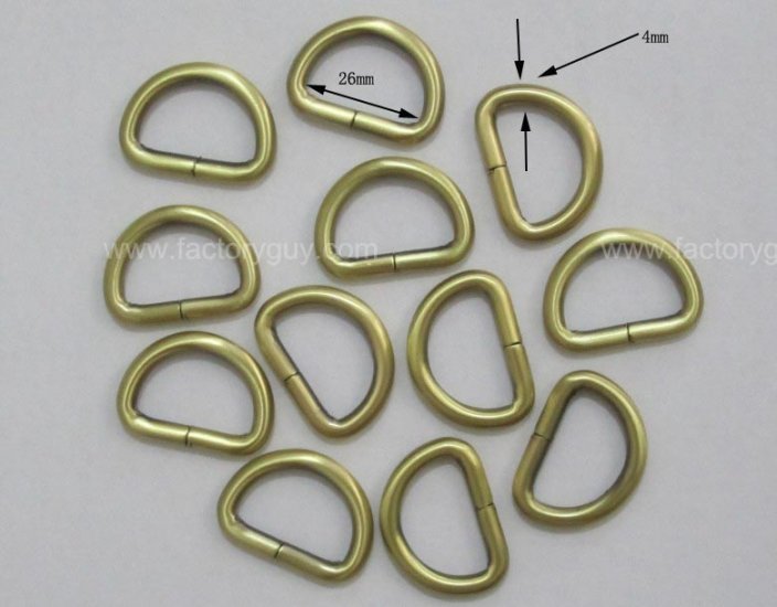 Metal D Rings For Purse Supplier Wholesale Hardware 25MM 12PCS - Click Image to Close