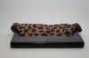 clutch purse with black handle wood frame