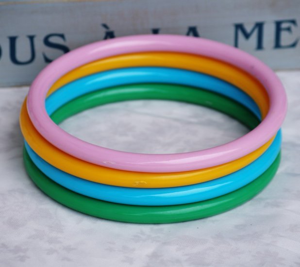 Plastic circle round purse handles 145MM - Click Image to Close