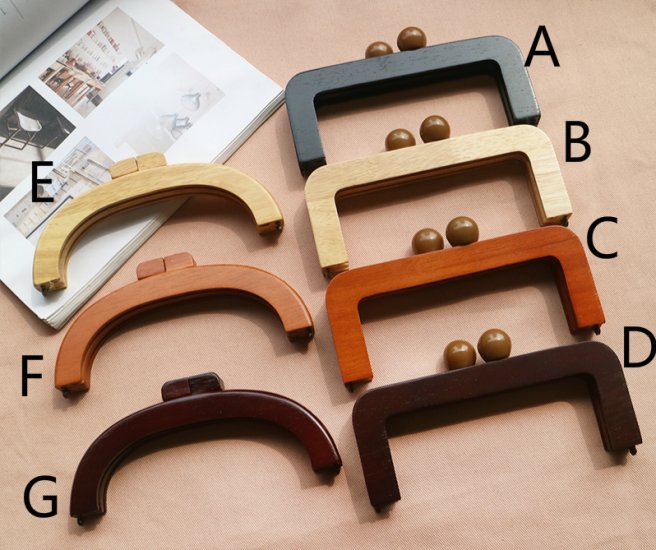 Wooden Purse Frames 20cm - Click Image to Close