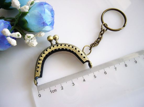 5cm mini sewing coin purse frames Antique Brass - Click Image to Close
