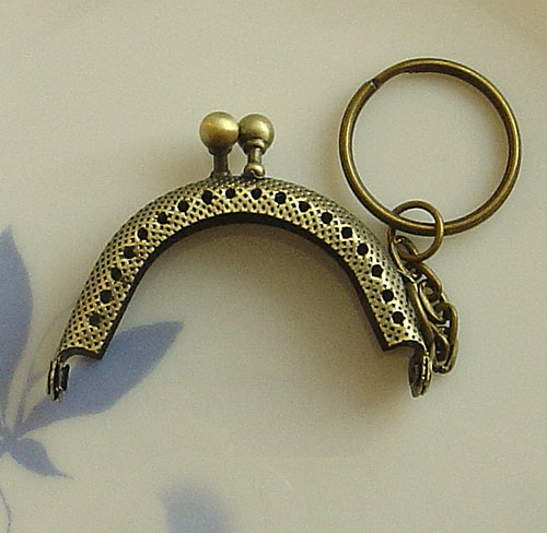 5cm mini sewing coin purse frames Antique Brass - Click Image to Close