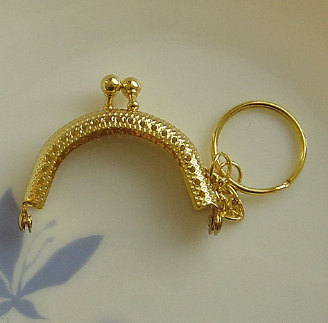 5CM Gold Metal Mini Small Round Coin Purse Frames - Click Image to Close