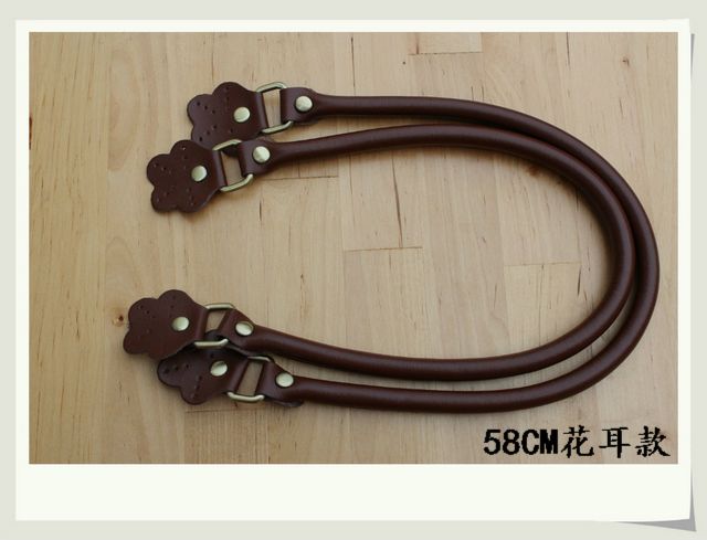 Leather Bag Handles Craft Brown 22.8 inch - Click Image to Close