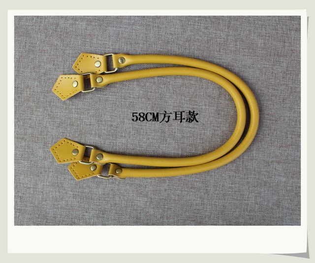 Leather Handbag Handles Yellow For Sale 22.8 inch - Click Image to Close