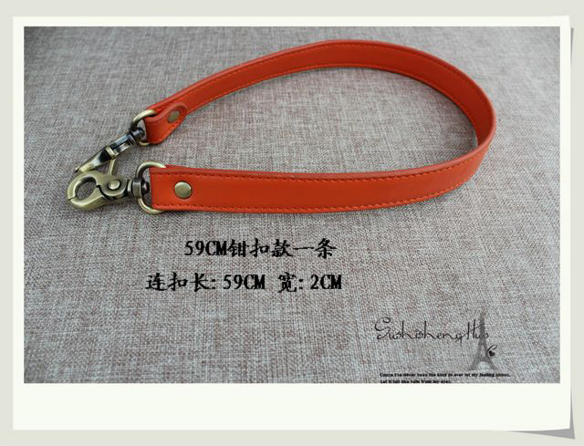 Leather Purse Straps Supplies Orange 23.2 inch - Click Image to Close