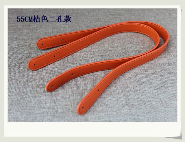 Leather Purse Straps Wholesale Orange 46.5 inch - Click Image to Close