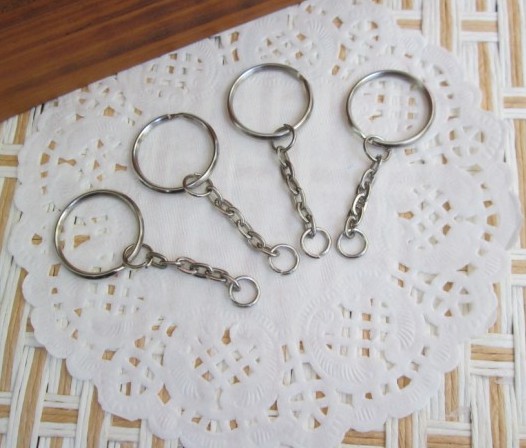 8PCS Silver Metal Split Key Rings For Purse - Click Image to Close