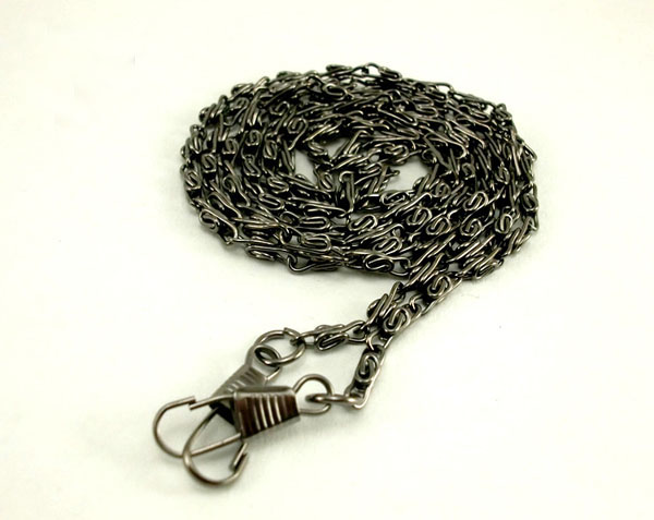 Gunmetal purse chain black colored metal chain 120CM - Click Image to Close
