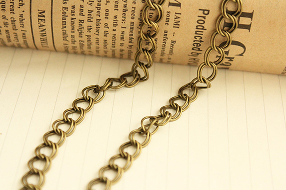 antique metal chain purse handles 100cm - Click Image to Close
