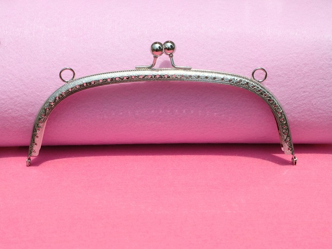Ball Clasp Metal Purse Frame 205mm - Click Image to Close