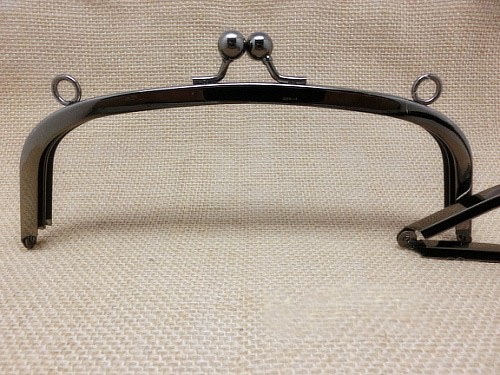 Gunmetal Purse Frame with loops 20.5cm 5pcs - Click Image to Close