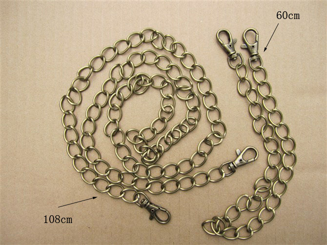 Antique Bronze Curb Purse Chain bag handles - Click Image to Close