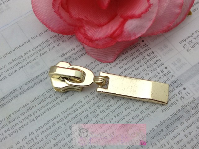 Bulk metal zipper pulls wholesale gold #5 - Click Image to Close