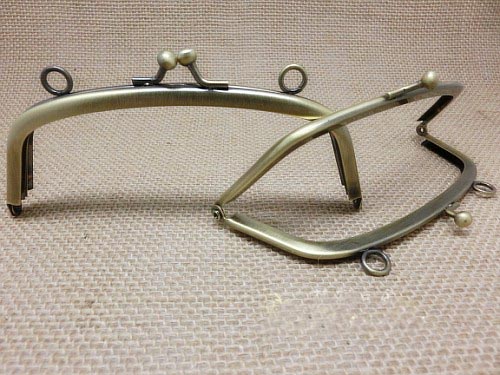 Antique Bronze Purse Frame with loops 13cm 10pcs - Click Image to Close