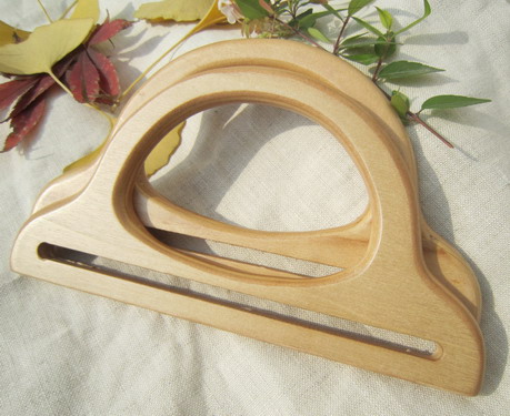 175mm Channel wooden purse bag handles - Click Image to Close