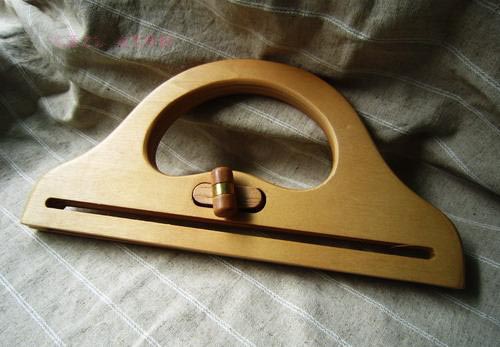 240mm wood handles for purse handbags Natural - Click Image to Close
