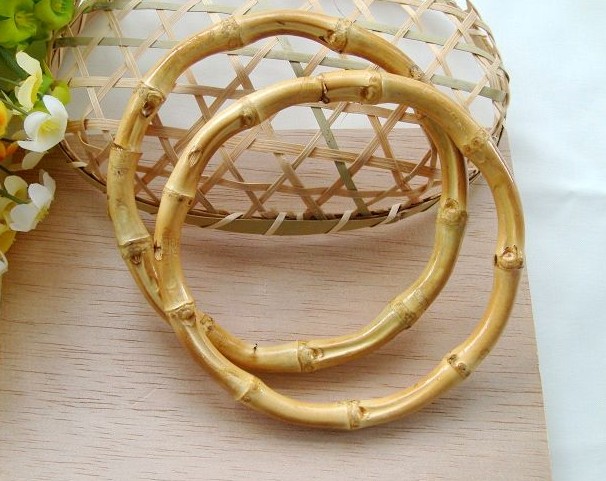 Bamboo Purse Handles Wholesale Crochet Bag Bamboo Handles 1Pair - Click Image to Close