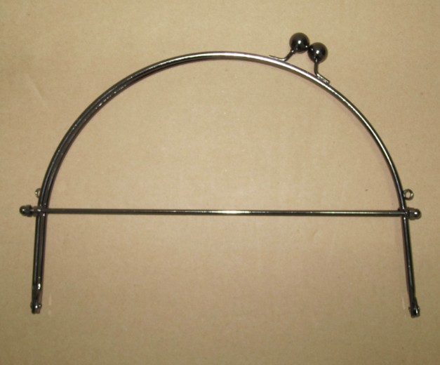 9 1/4 Inch Gunmetal handbag handles vendor purse frames - Click Image to Close