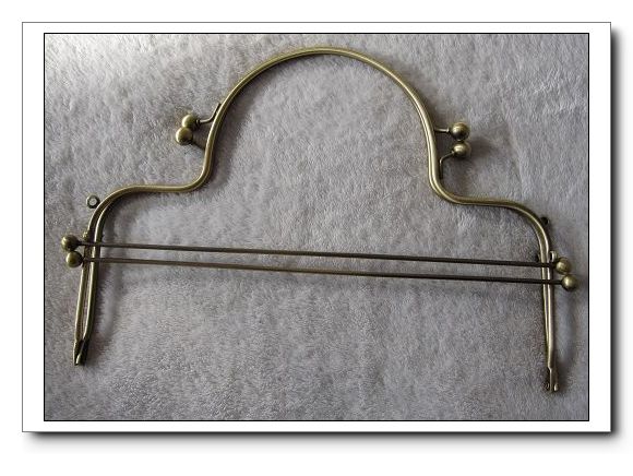 26CM Metal Purse Frame with Ball Clasp and Loops - Click Image to Close