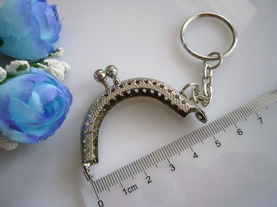 5cm silver small coin purse clasp metal purse frame - Click Image to Close