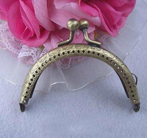 8.5CM Metal Kiss Clasp Coin Purse Frame Clutch Antique - Click Image to Close